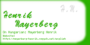 henrik mayerberg business card